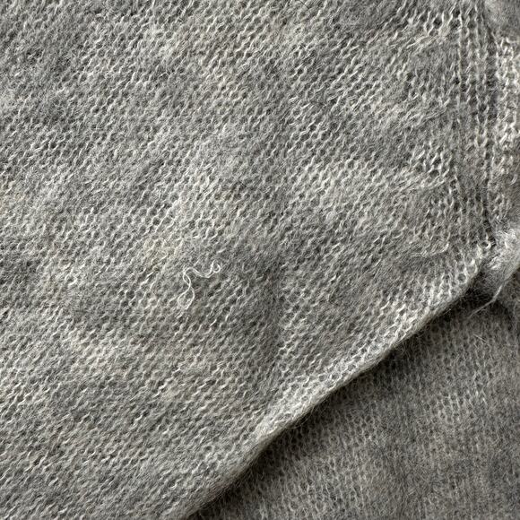 V::Room Japan Mohair Wool Hooded Kangaroo Pocket Gray Pullover Sweater size 1 - Picture 10 of 10